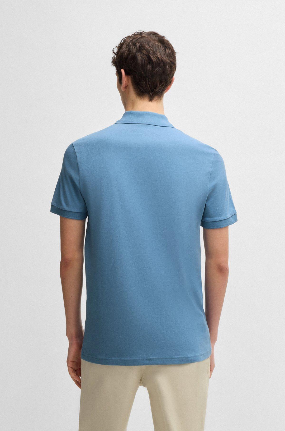 Extra-slim-fit stretch-cotton shirt with logo tape Product Image