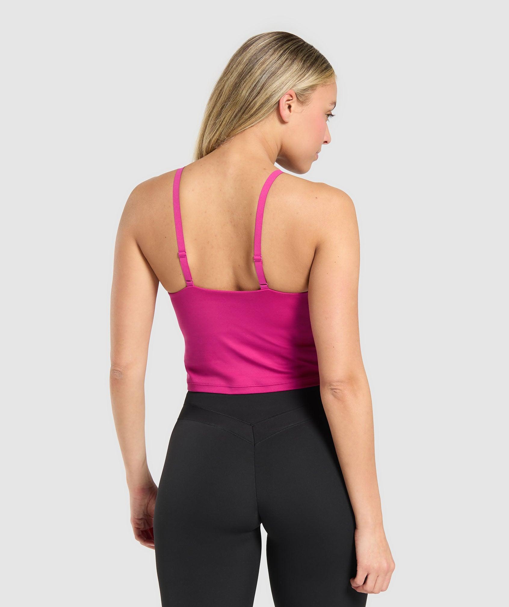 Gymshark Everyday Cami Tank With Shelf - Winning Pink Female Product Image