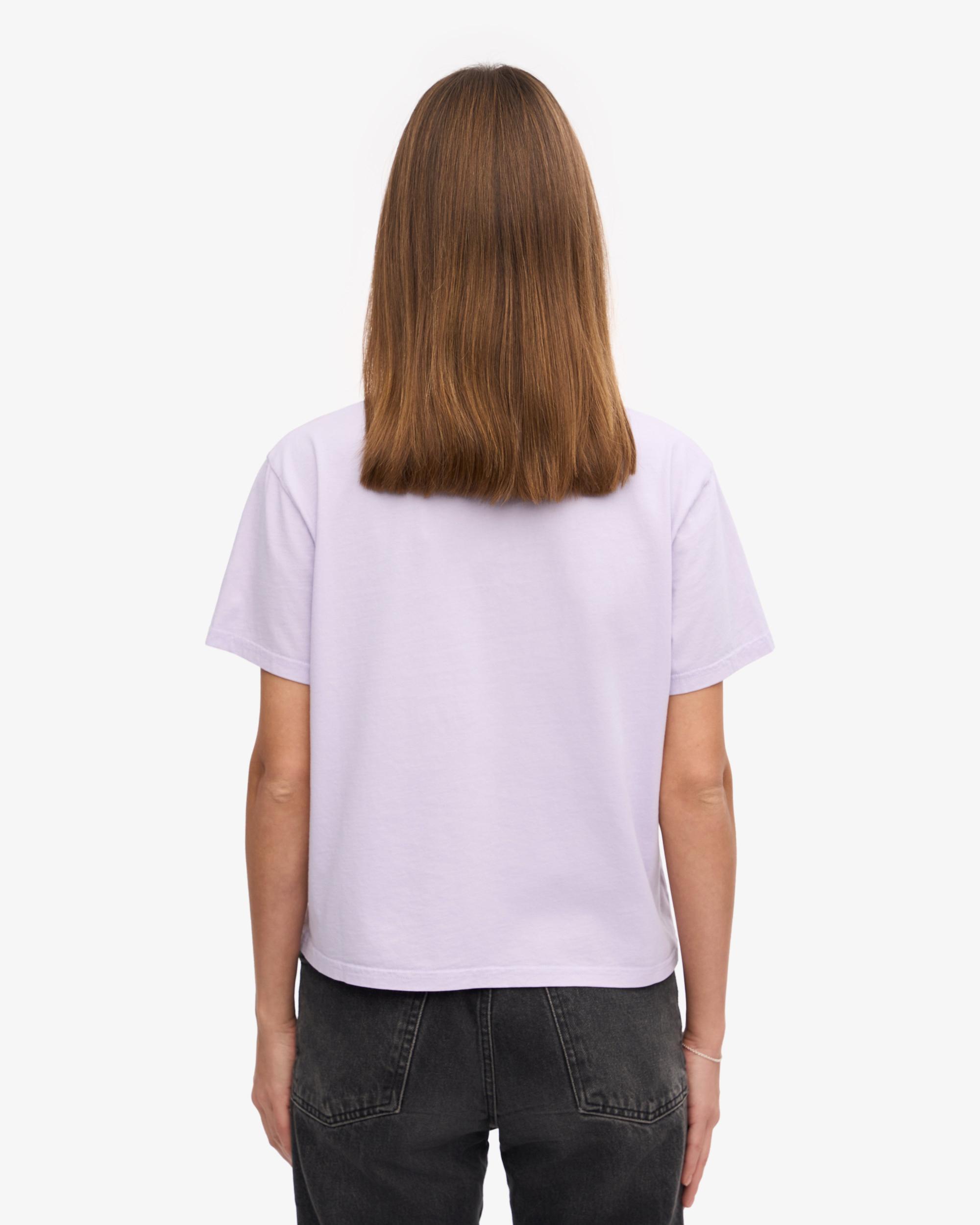 Organic Boxy Crop Tee - Soft Lavender Product Image