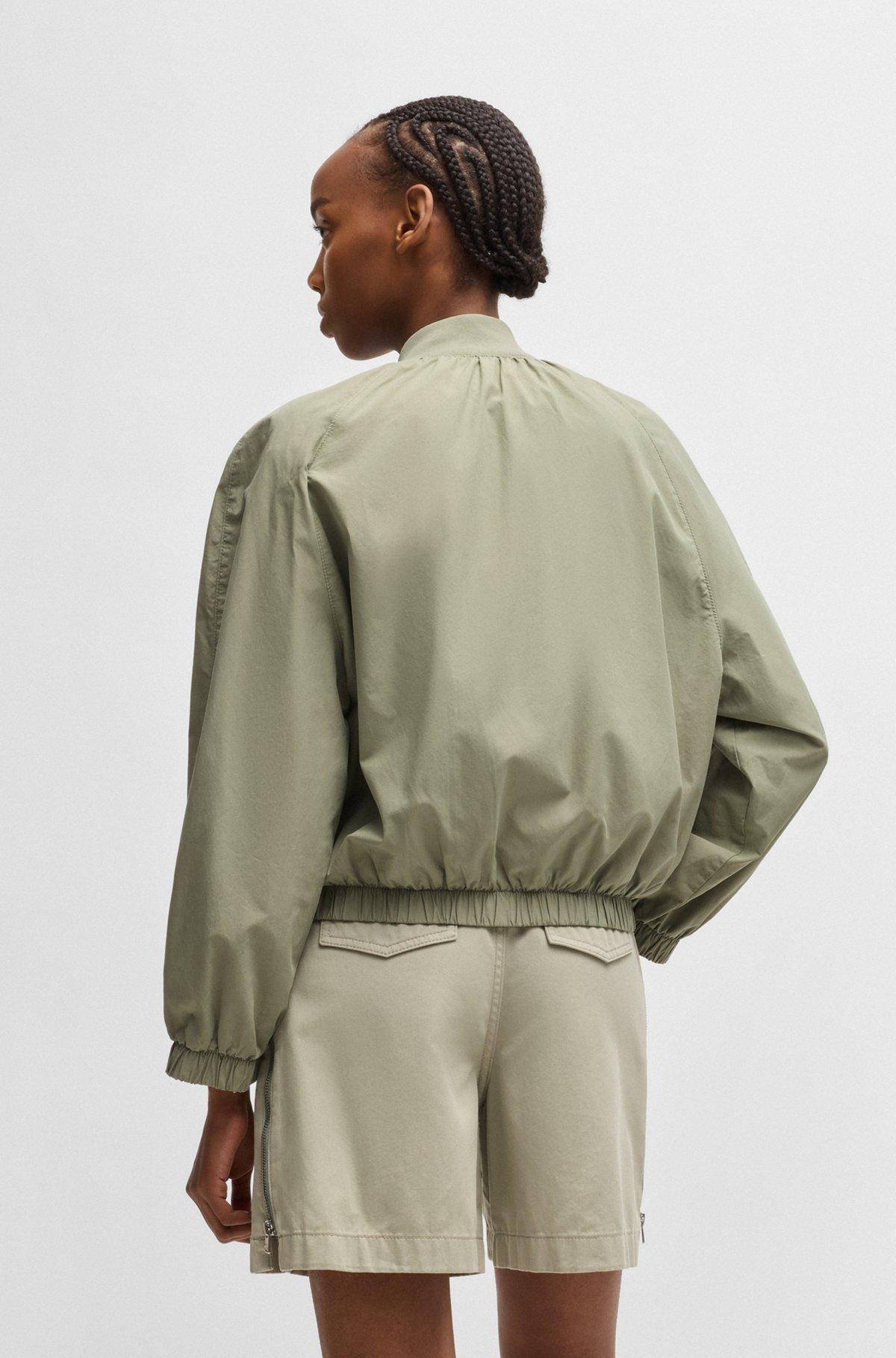 Bomber jacket in paper-touch cotton Product Image