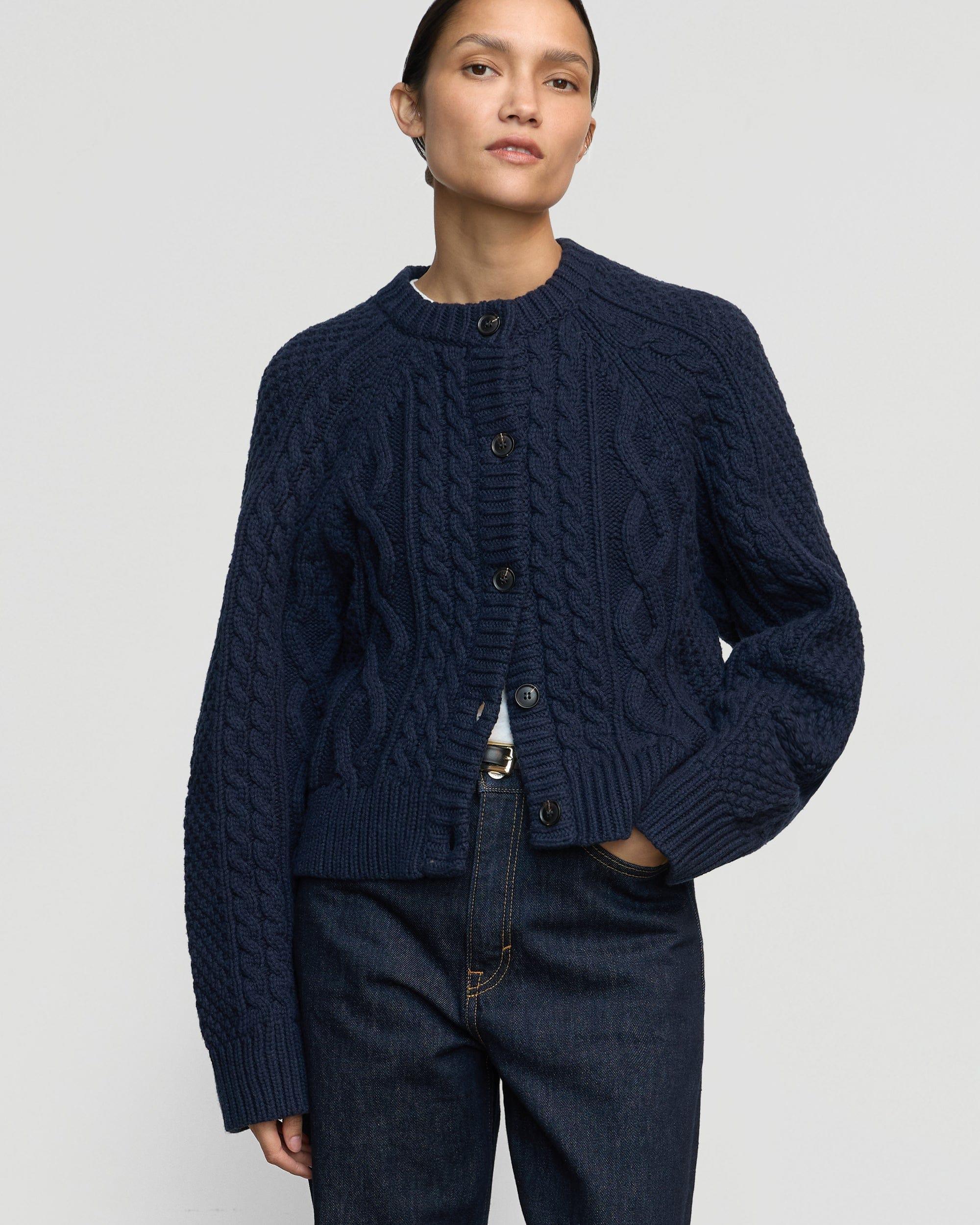 Eloise Button Cable Cardigan Product Image