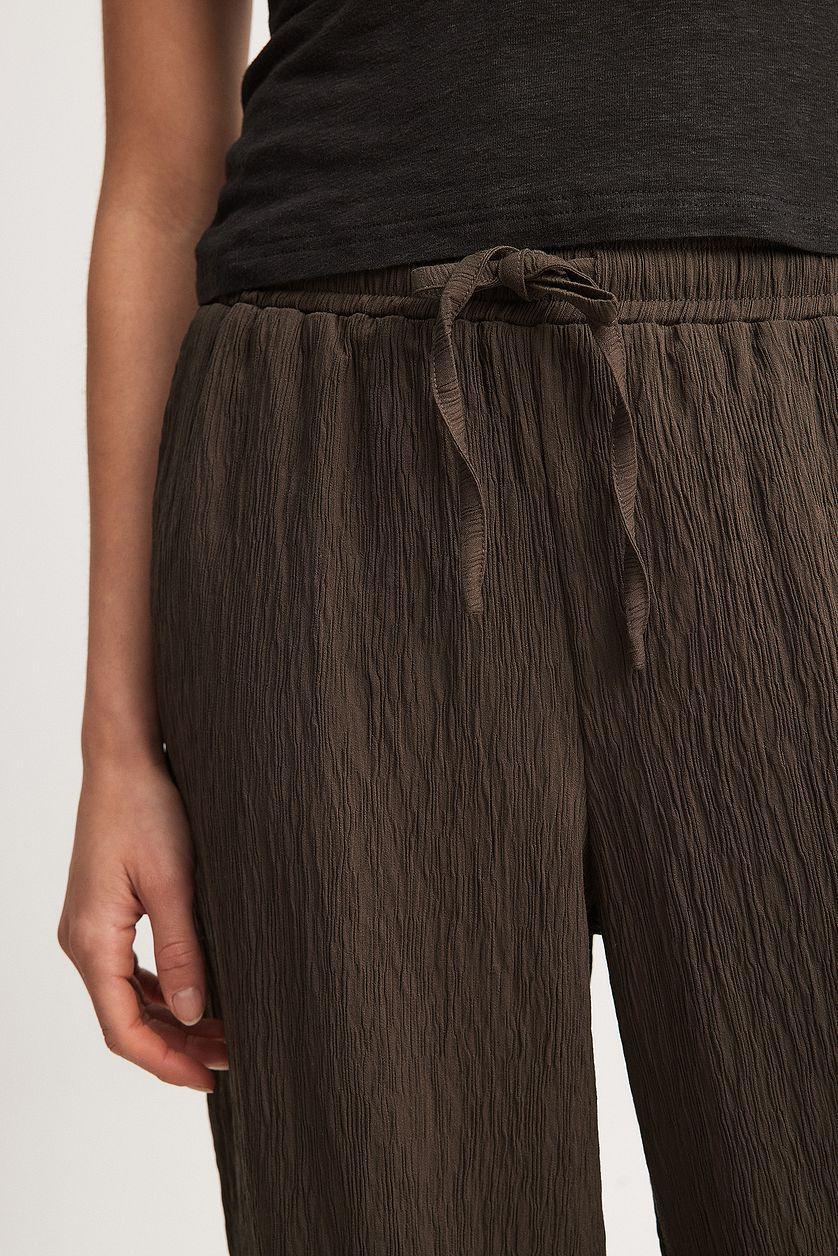 Structured Elastic Waist Trousers Product Image