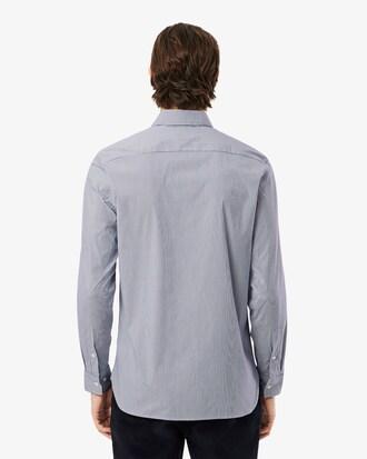 Slim Fit Striped Stretch Poplin Shirt Product Image