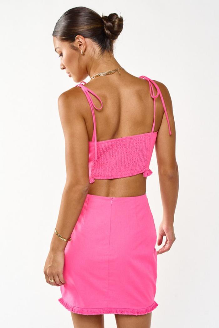 Fringe Trim Mini Skirt Product Image