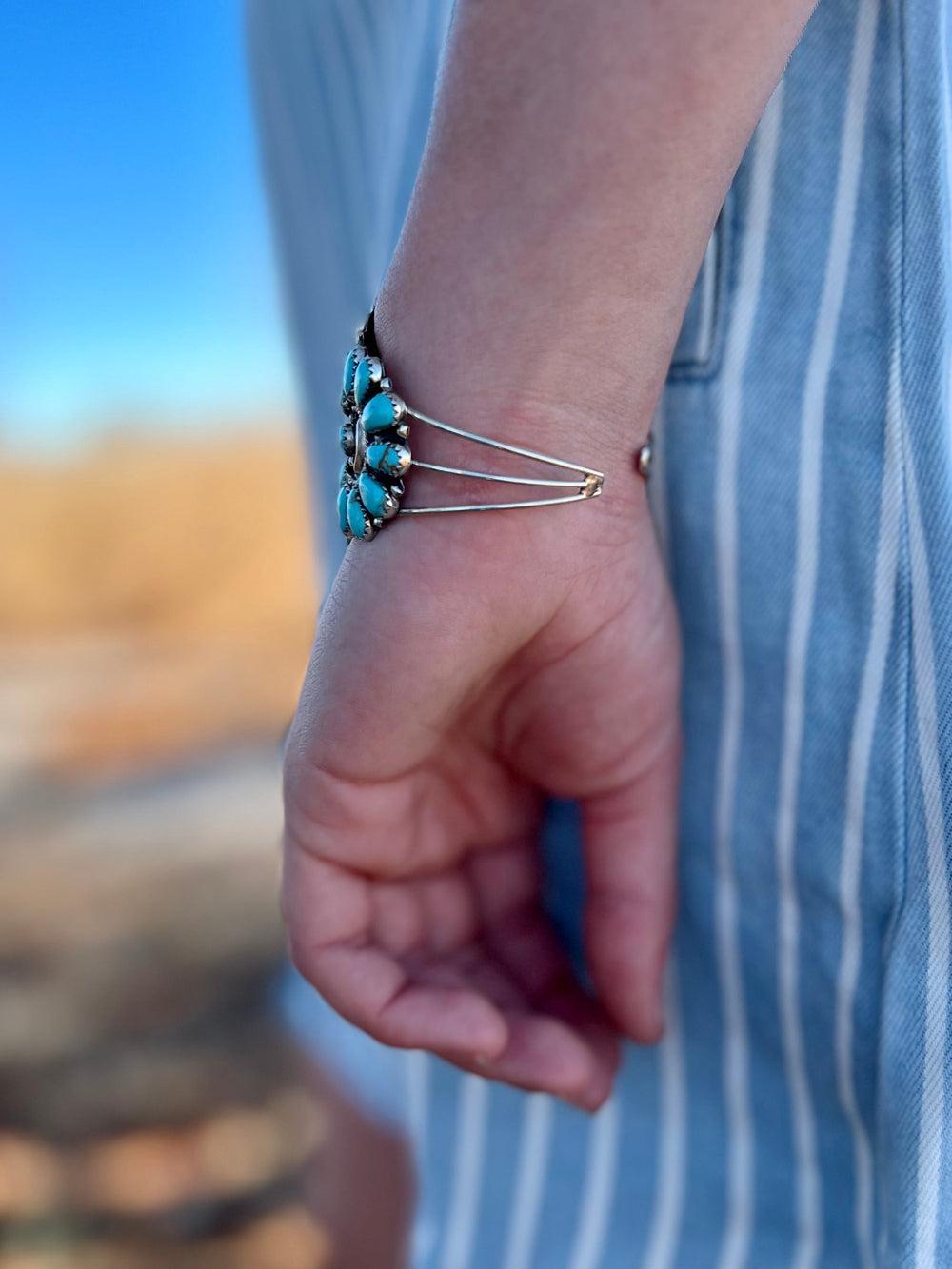 Tala Navajo Turquoise Sterling Silver Cuff Bracelet Product Image