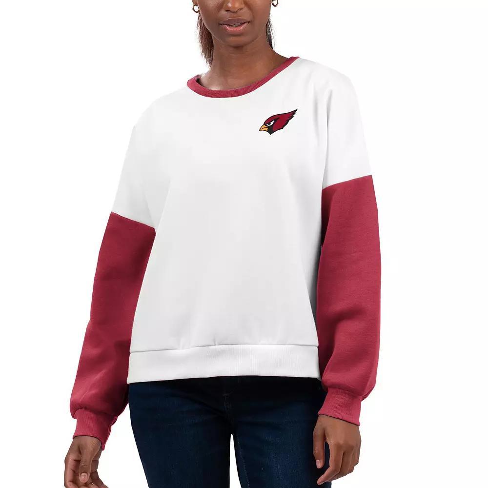 Women's G-III 4Her by Carl Banks White Arizona Cardinals A-Game Pullover Sweatshirt, Size: Large Product Image