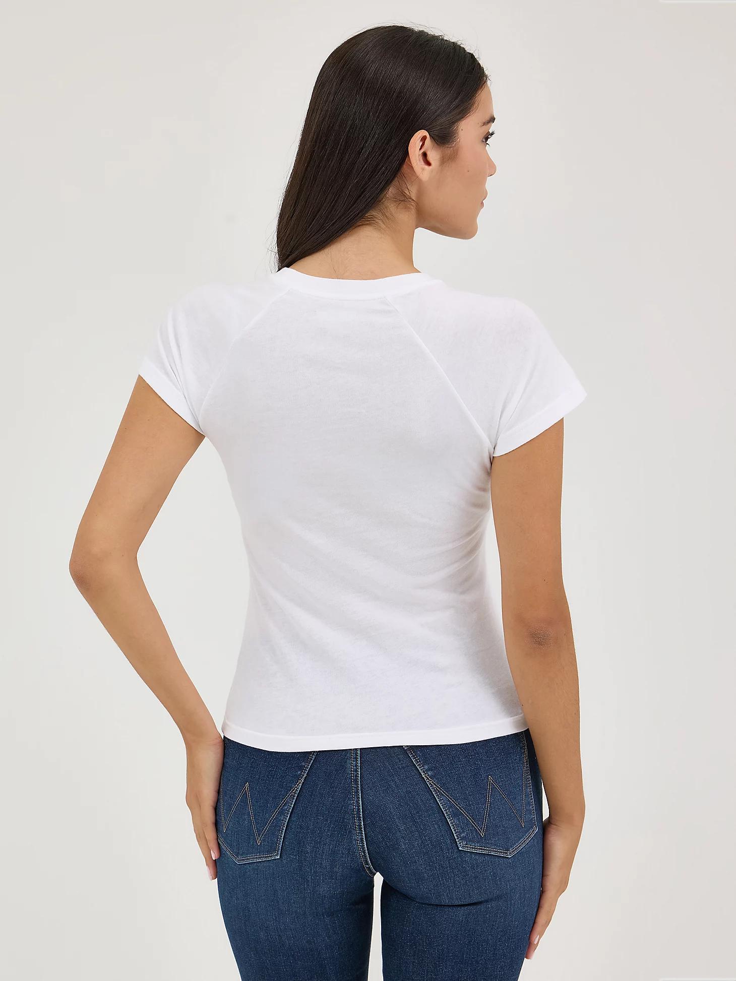 Women's Wrangler Shrunken Western Raglan Tee | Women's TOPS | Wrangler® Product Image