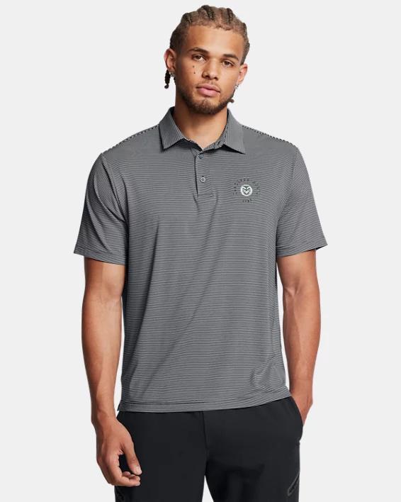 Mens UA Tee To Green Collegiate Stripe Polo Product Image