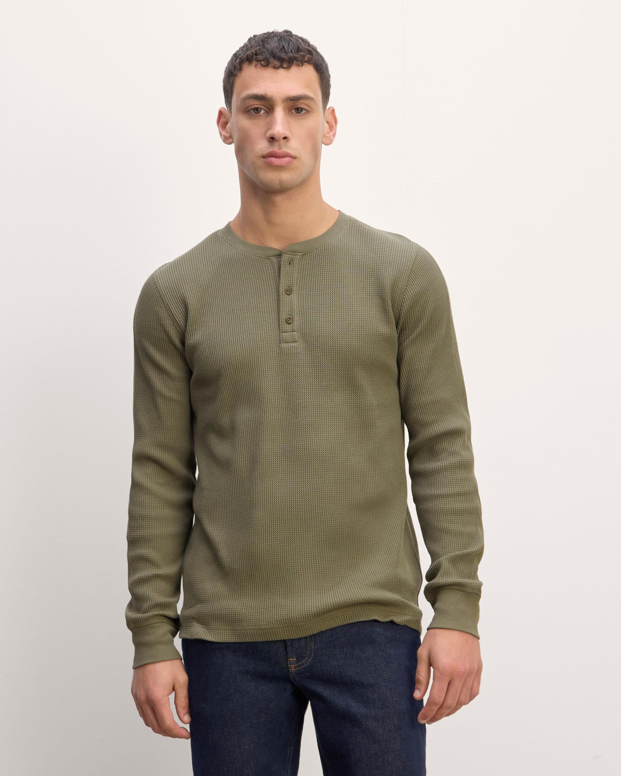 The Waffle Long-Sleeve Henley Product Image