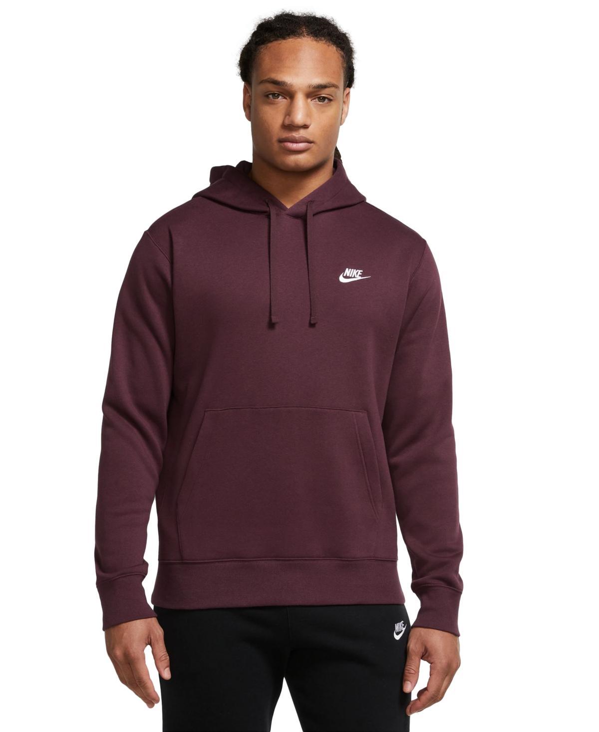 Men's Nike Sportswear Club Fleece Pullover Hoodie, Size: Medium, Grey Heather Product Image