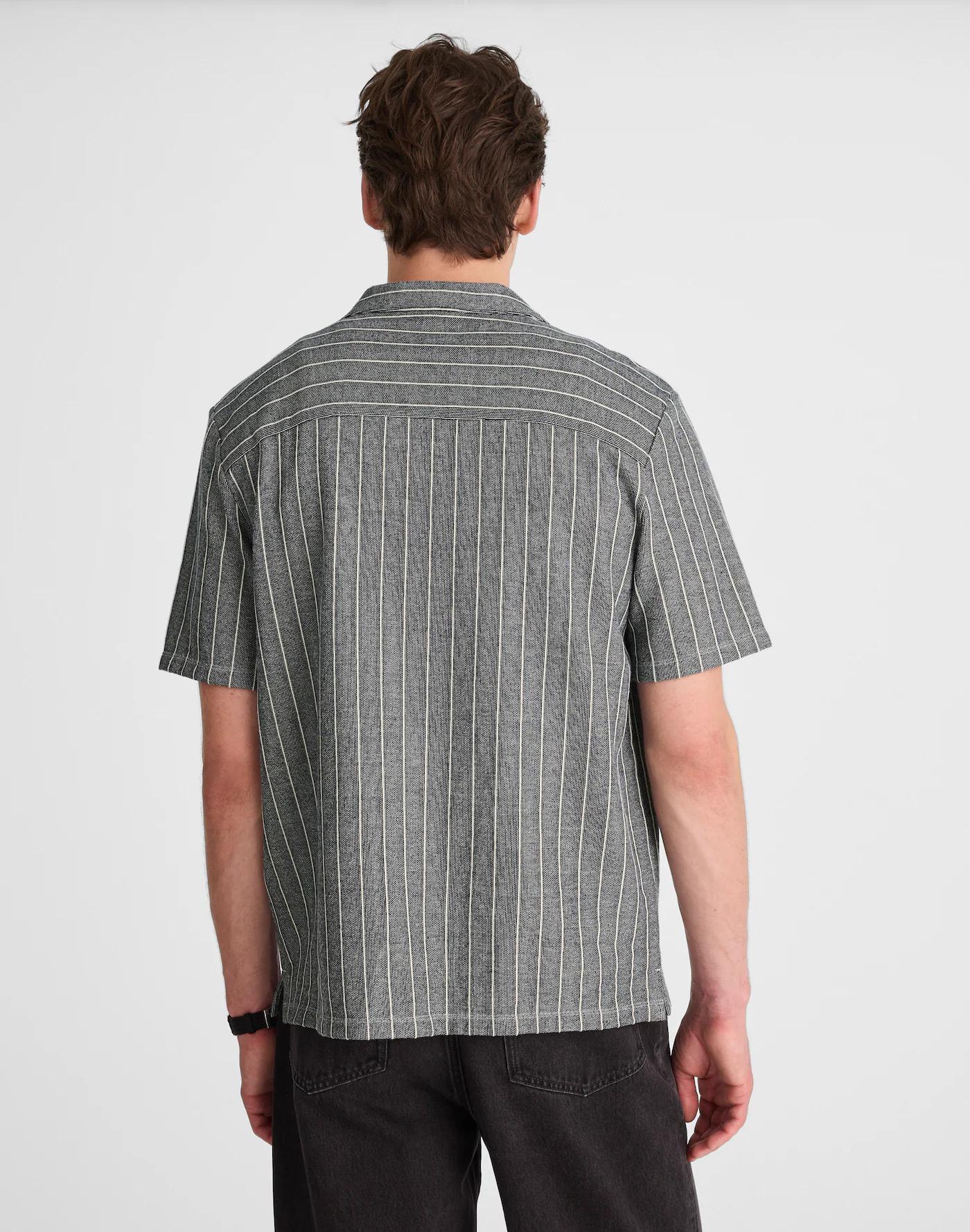 Textured Stripe Camp-Collar Shirt Product Image