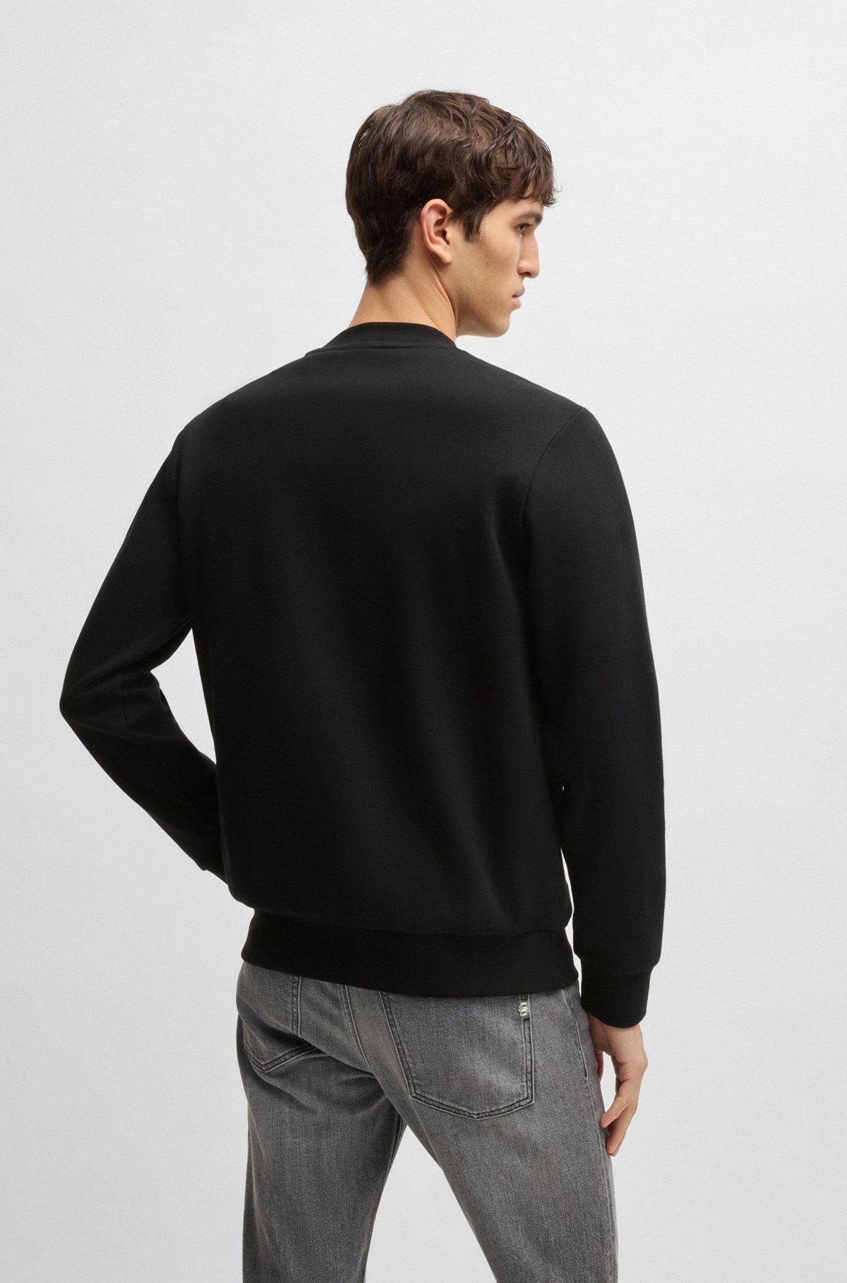 Mens Bomber Jacket in Satin and Nappa Leather Product Image