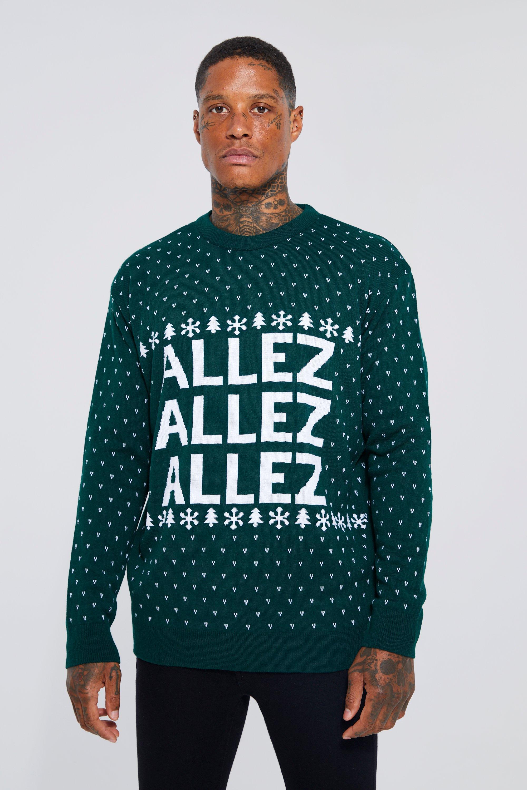 Allez Football Christmas Sweater | boohooMAN USA Product Image