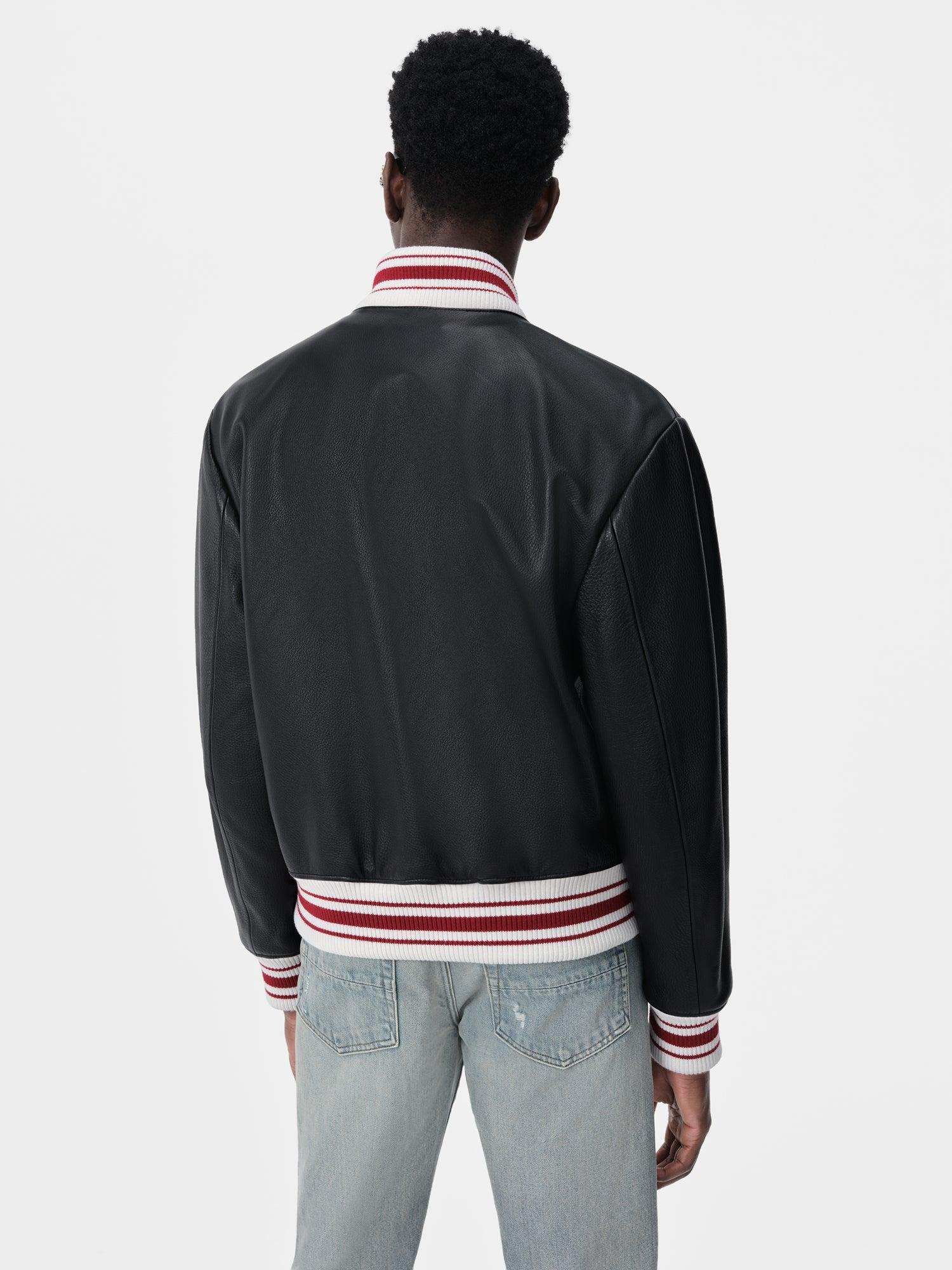 AMIRI LEATHER BOMBER - Black Male Product Image