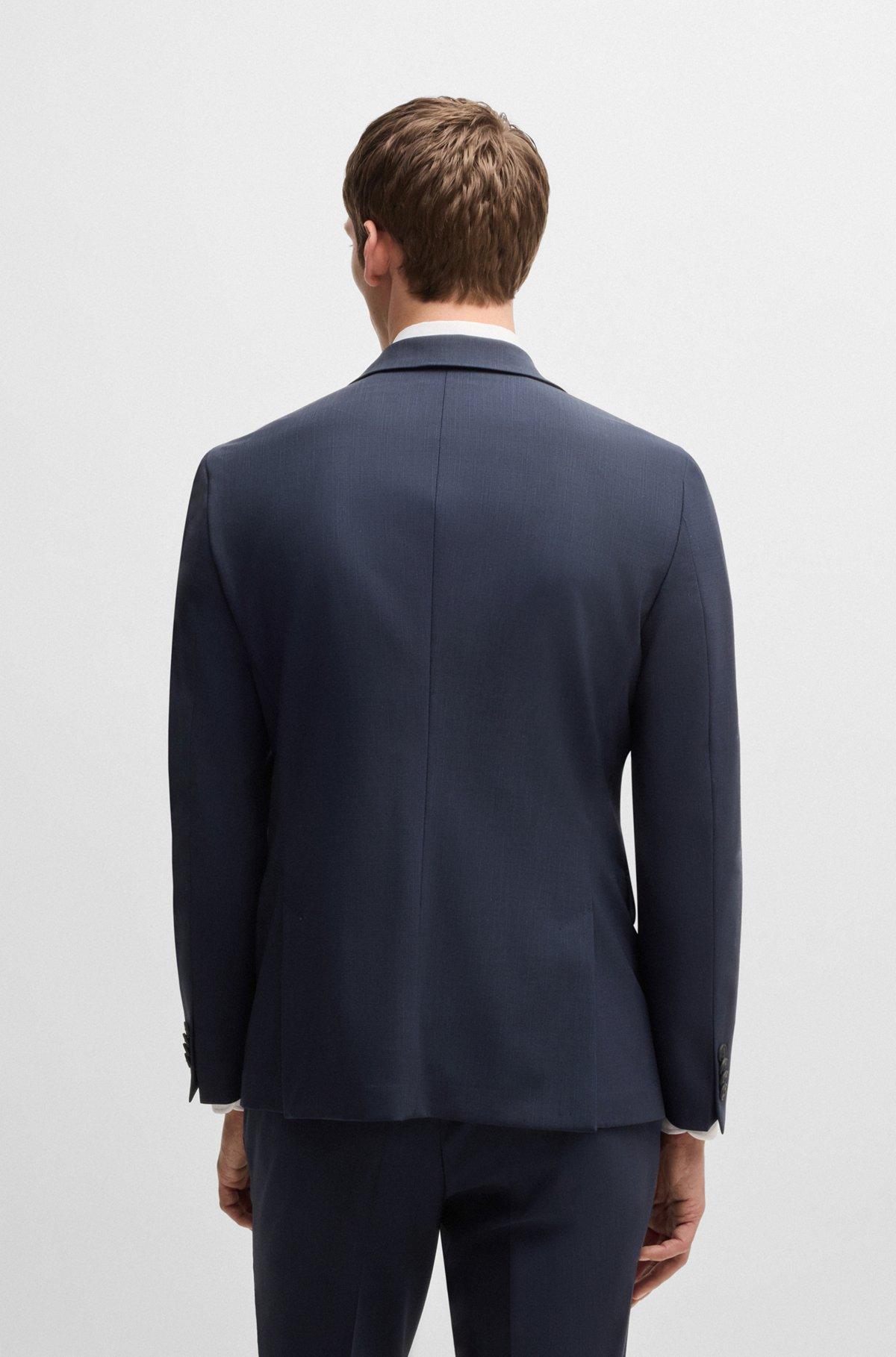 BOSS - Slim-fit suit in a performance-stretch wool blend - Dark Blue Product Image