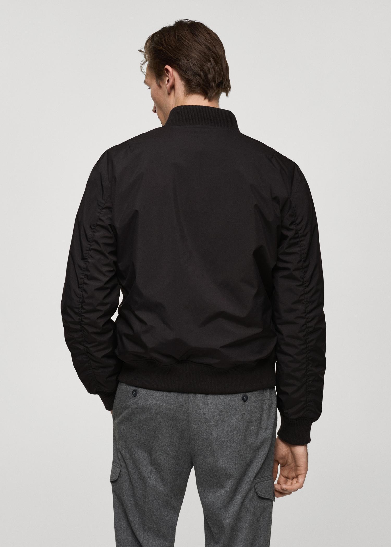 Regular fit quilted bomber - Men | MANGO USA Product Image
