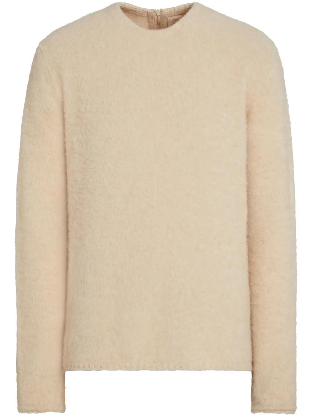 ZEGNA Oasi Crew-neck Cashmere Jumper In Beige Product Image