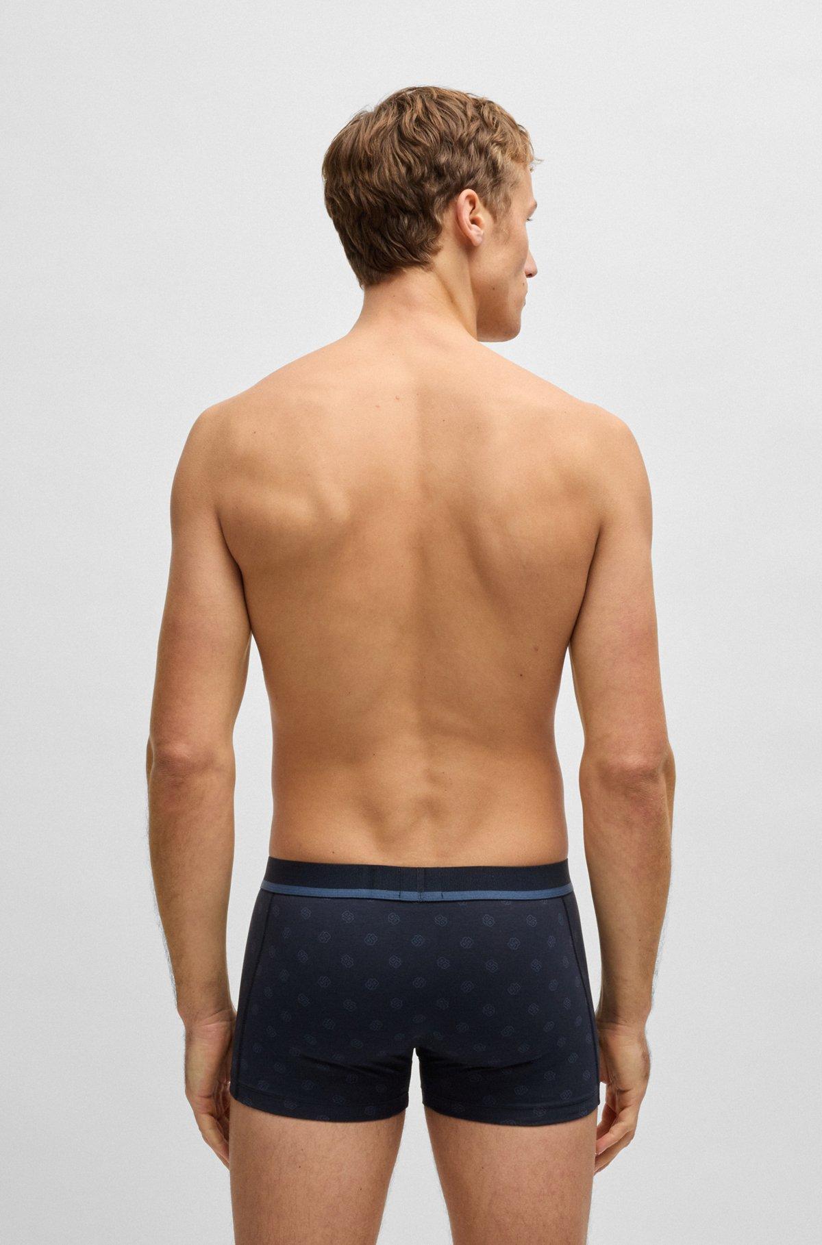 Stretch-cotton trunks with all-over print Product Image