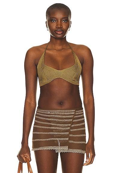 Aisling Camps Zoe Bra Top in Metallic Product Image