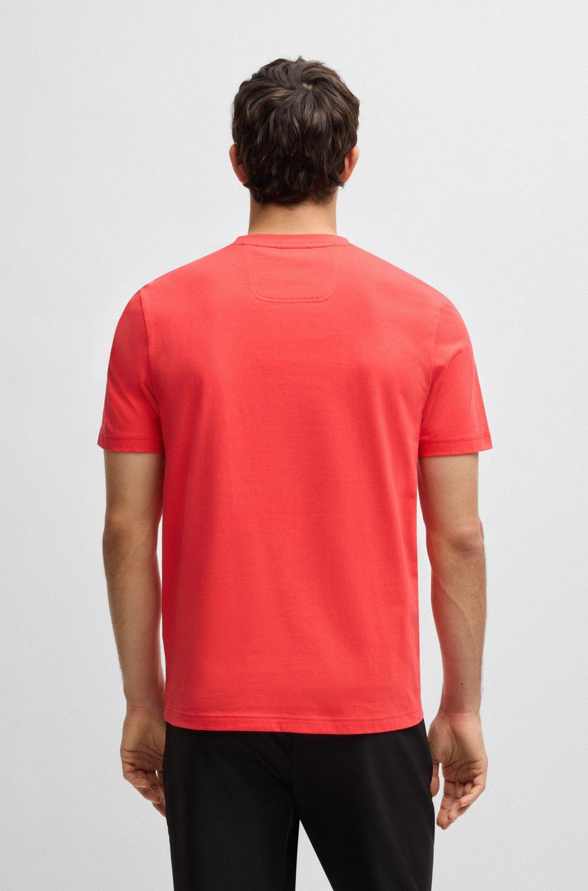 Cotton-jersey T-shirt with golf artwork and logo Product Image