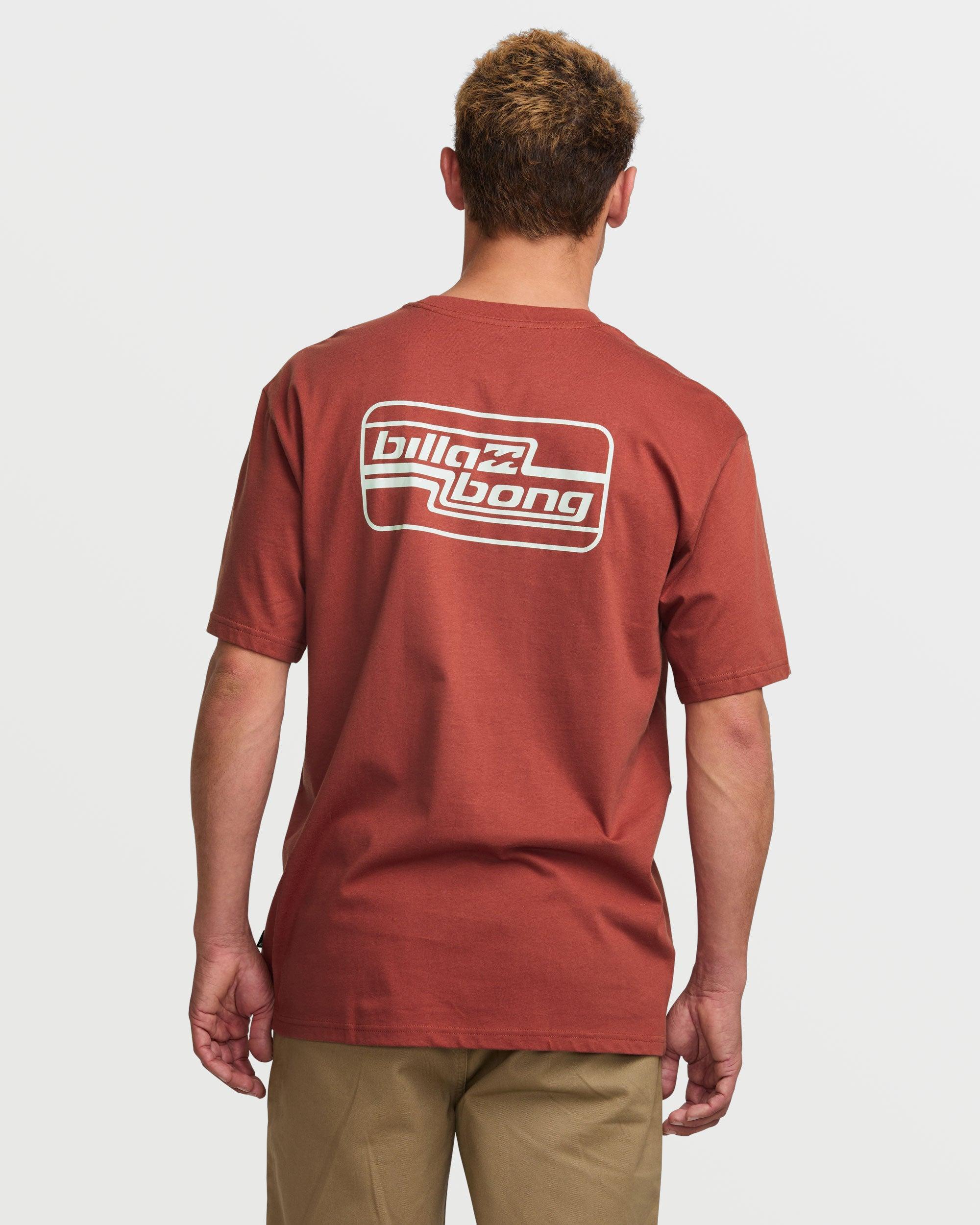 Walled Regular Short Sleeve Tee - Dusty Red Male Product Image