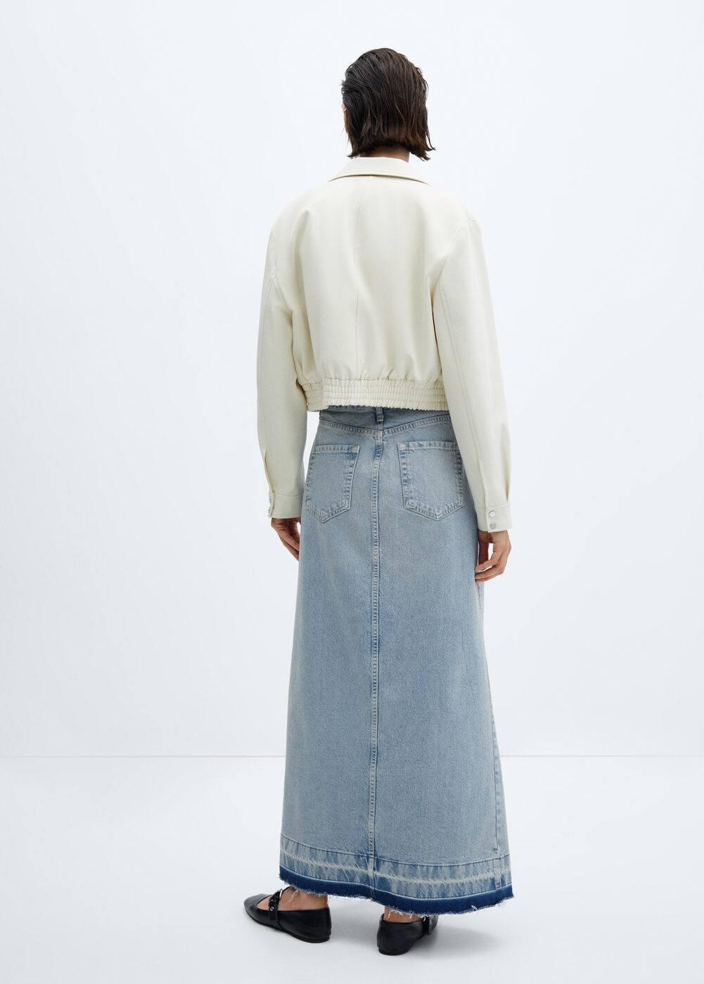 Mango Womens Denim Long Skirt Product Image