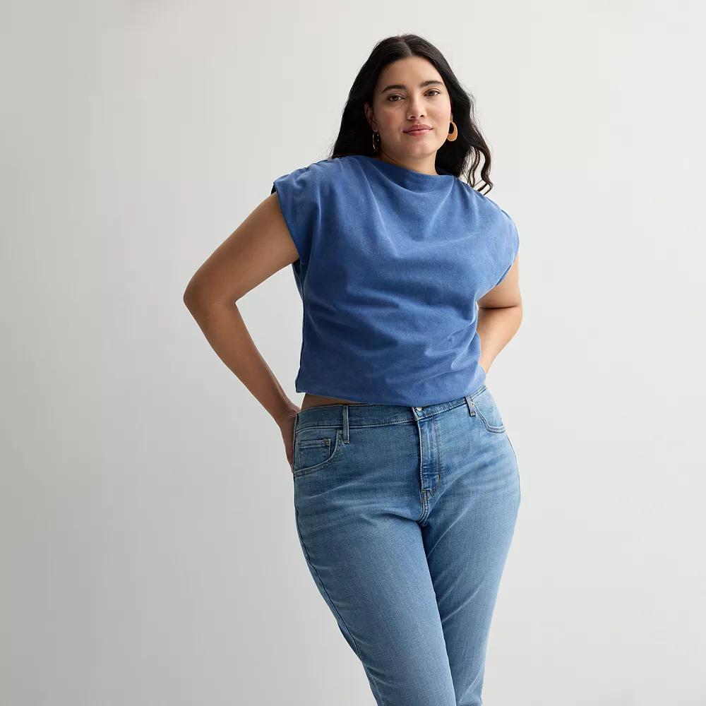 INTEMPO™ Women's Sleeveless Dolman Top, Size: Medium, Blue Wash Product Image