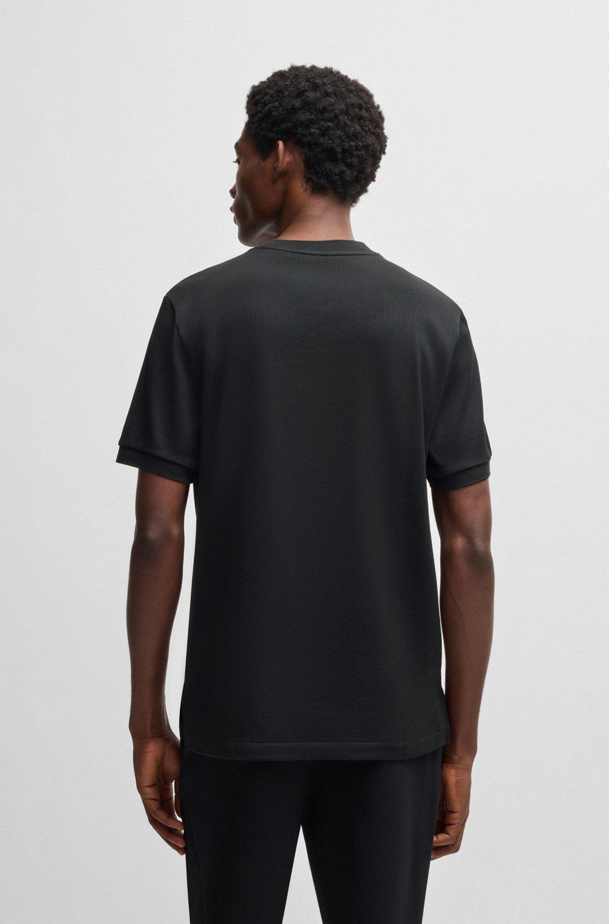 Regular-fit T-shirt in seersucker fabric Product Image