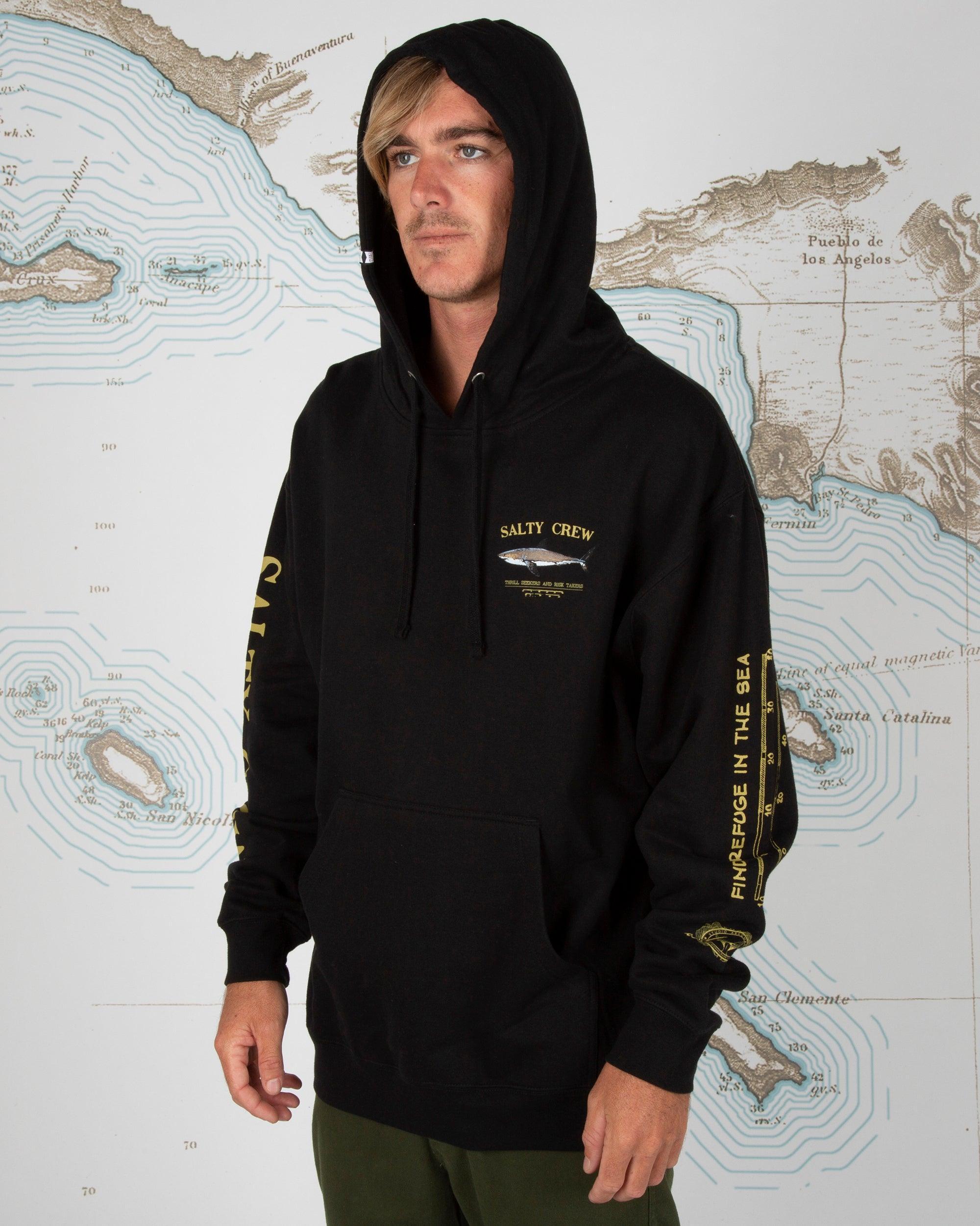 Bruce Fleece Hoodie - Black Male Product Image