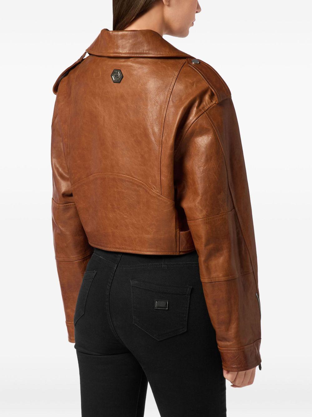 leather biker jacket Product Image