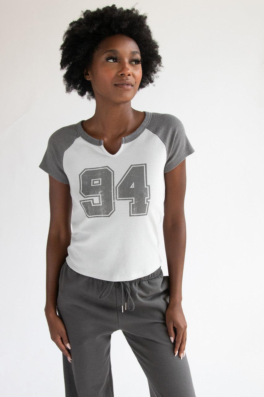 Waffle Knit Raglan Tee Product Image