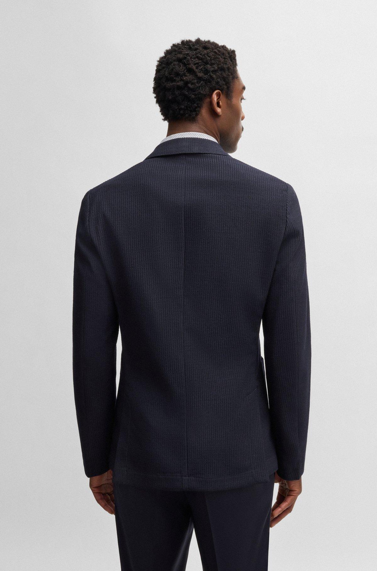 Slim-fit blazer in patterned wool Product Image