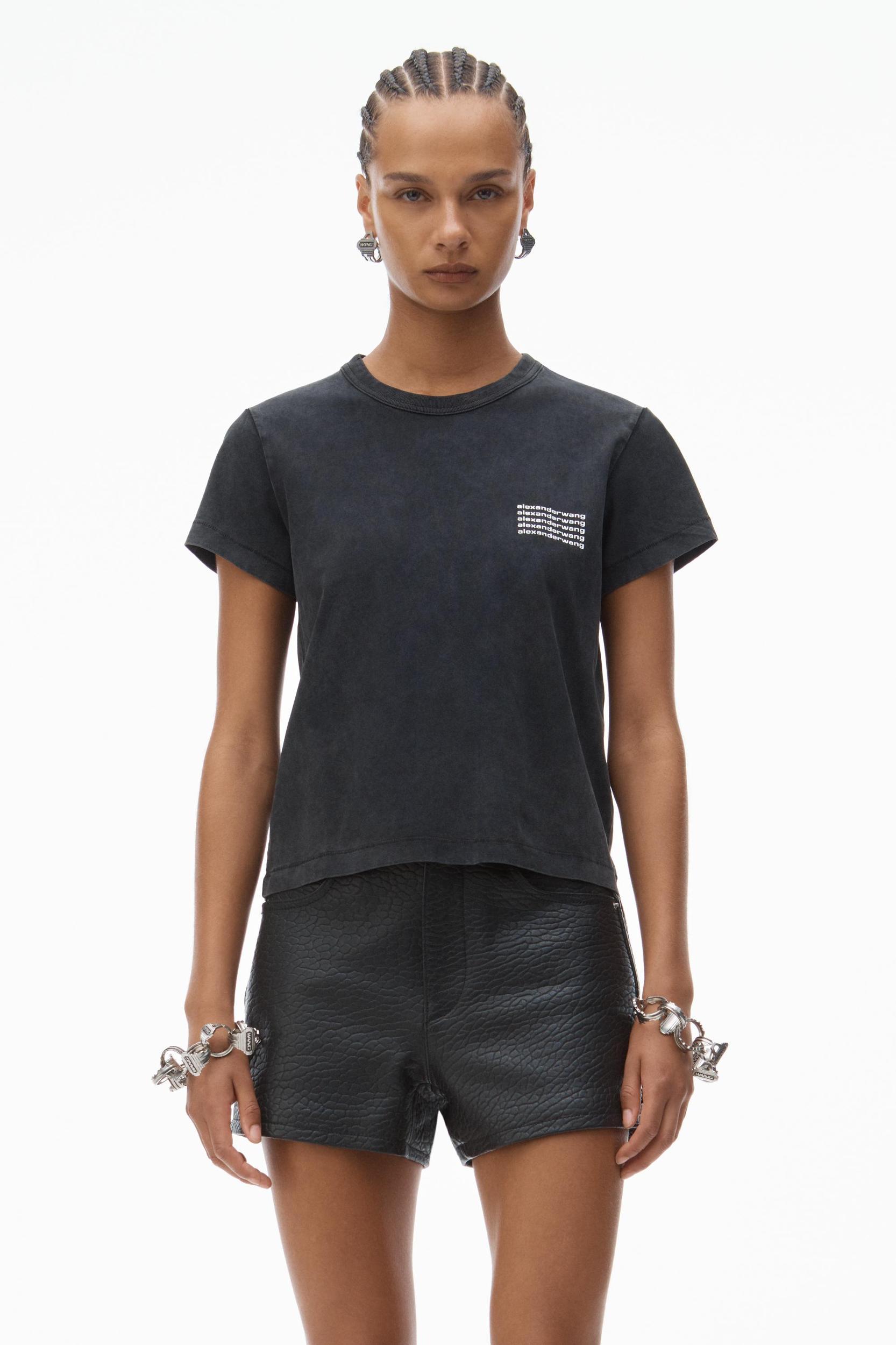 Shrunken Tee In Acid Wash Jersey Product Image