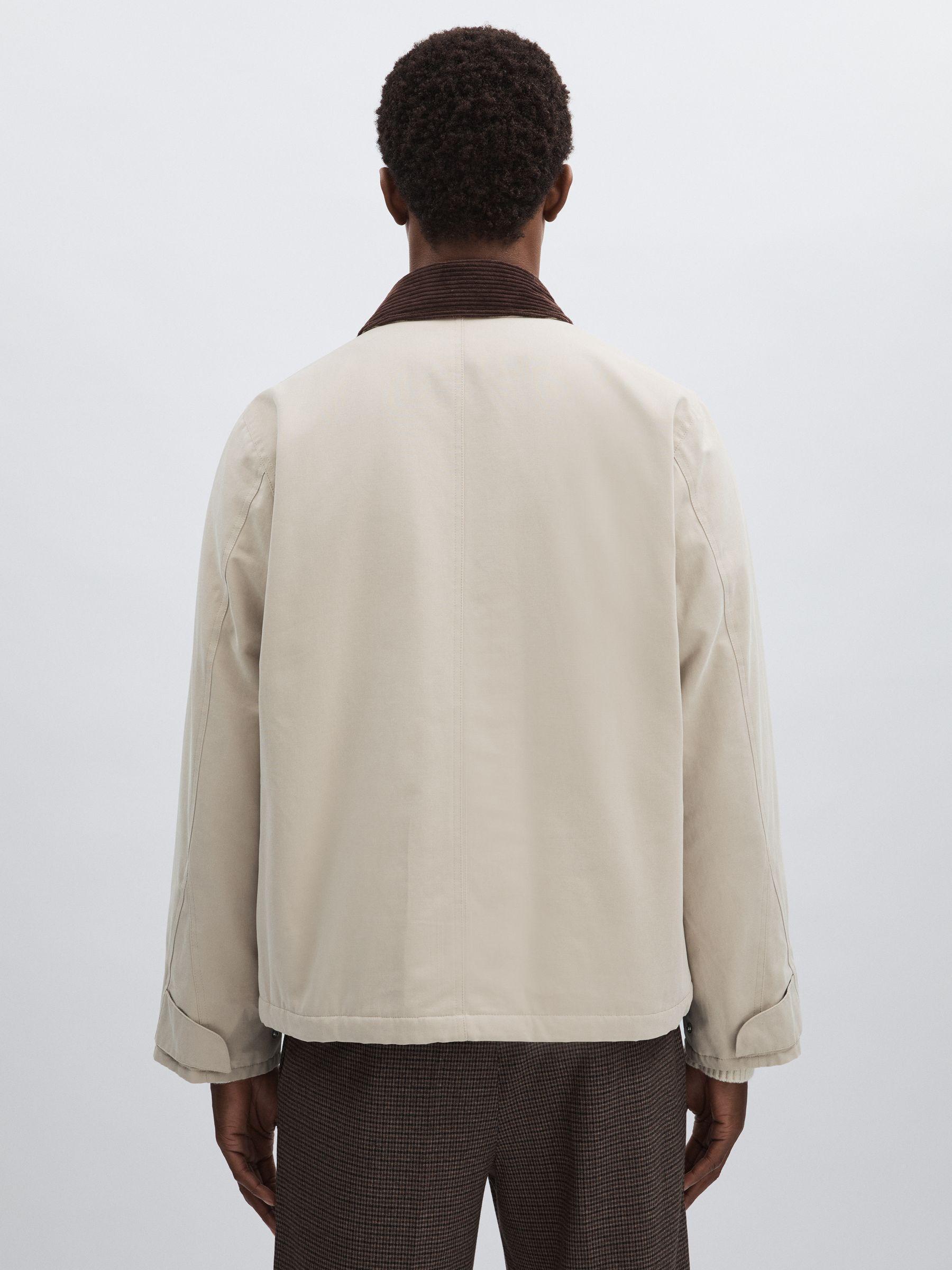 Les Deux Corduroy Collar Field Jacket in Sand Product Image