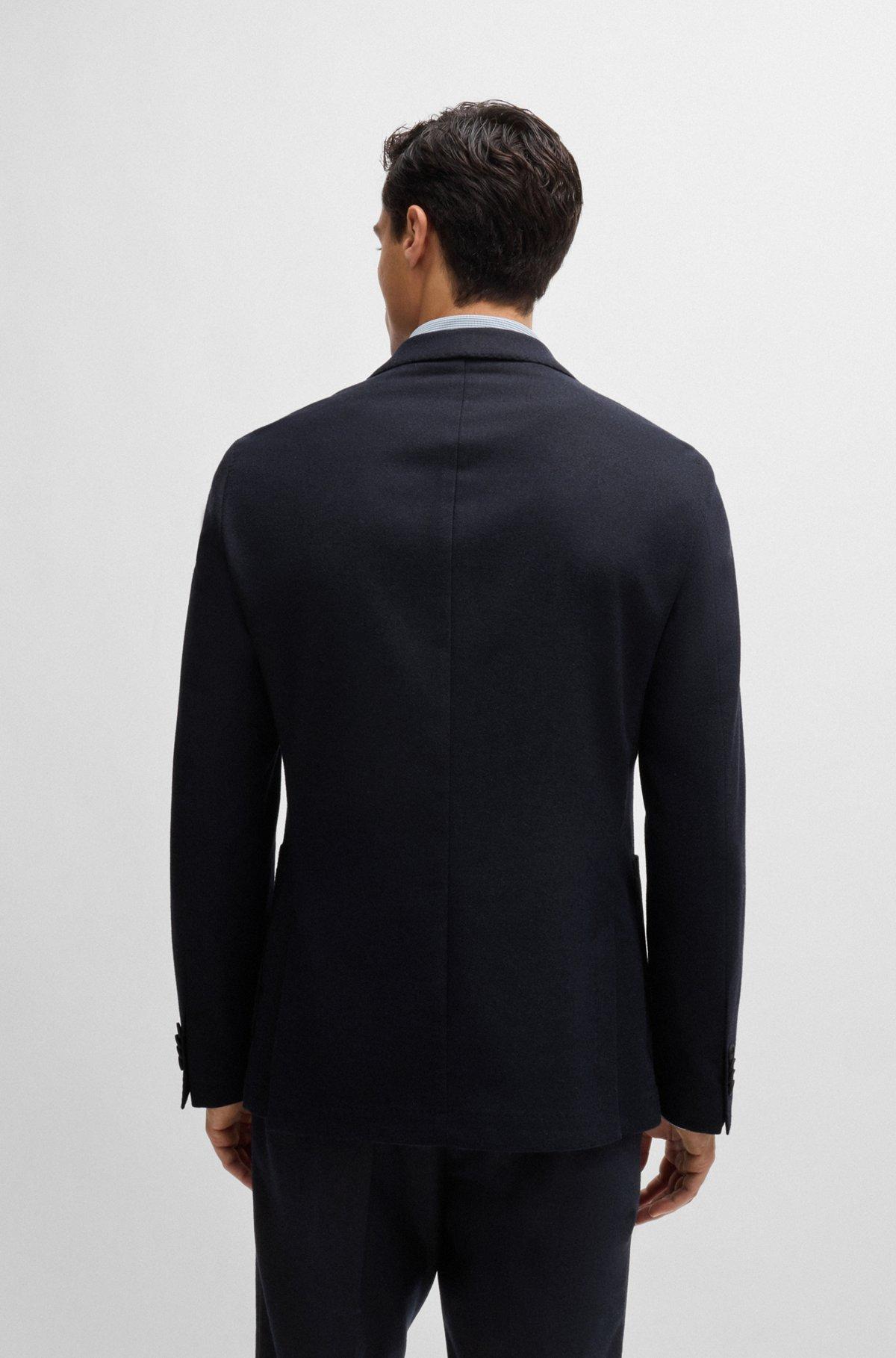 Slim-fit jacket in stretch flannel Product Image