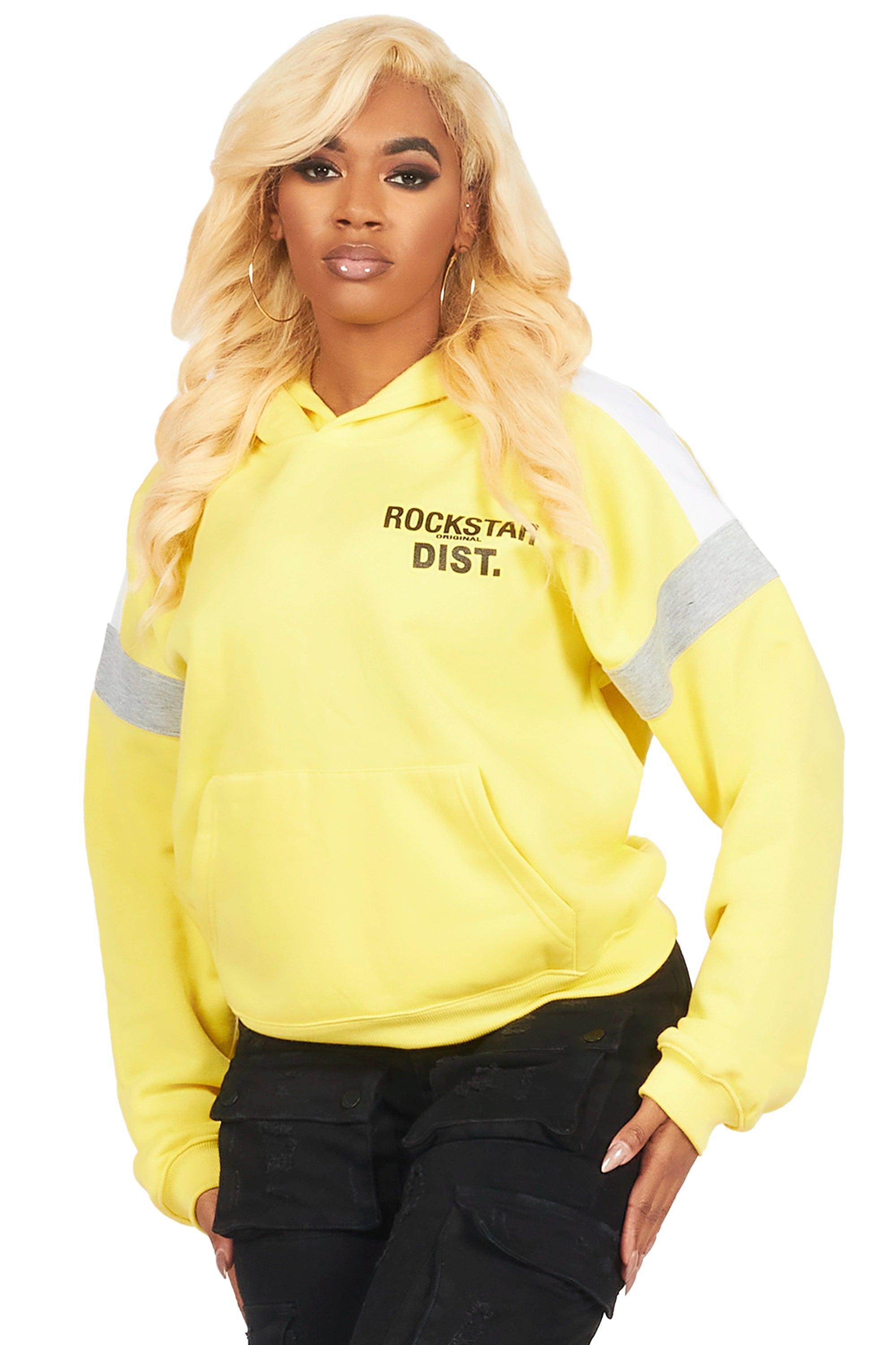 Evonne Yellow Oversized Hoodie Female Product Image