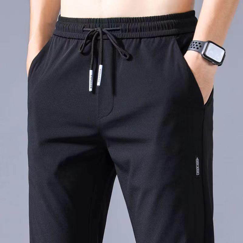 Drawstring Waist Applique Tapered Pants Product Image