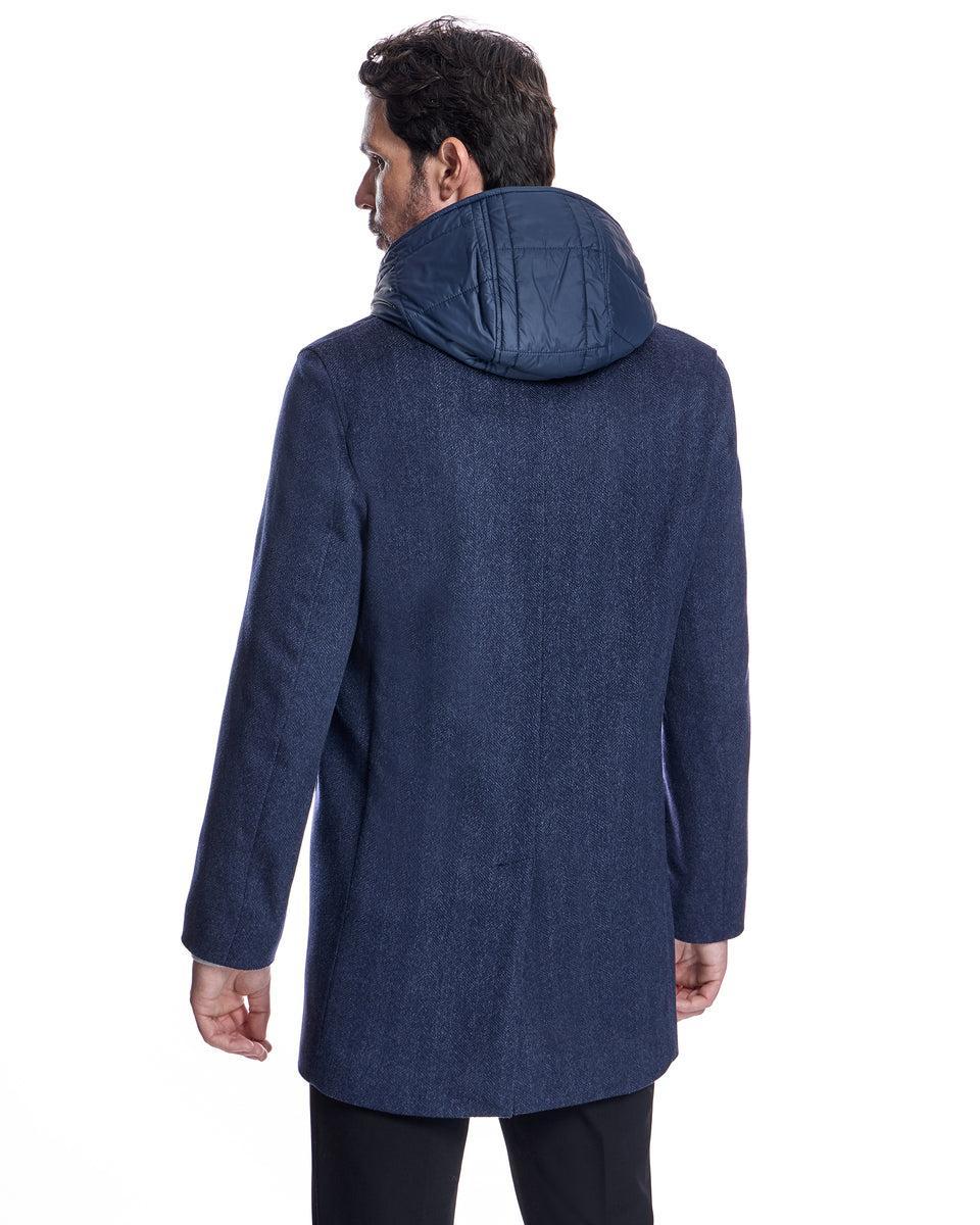 Men's Hooded Wool Jacket Product Image