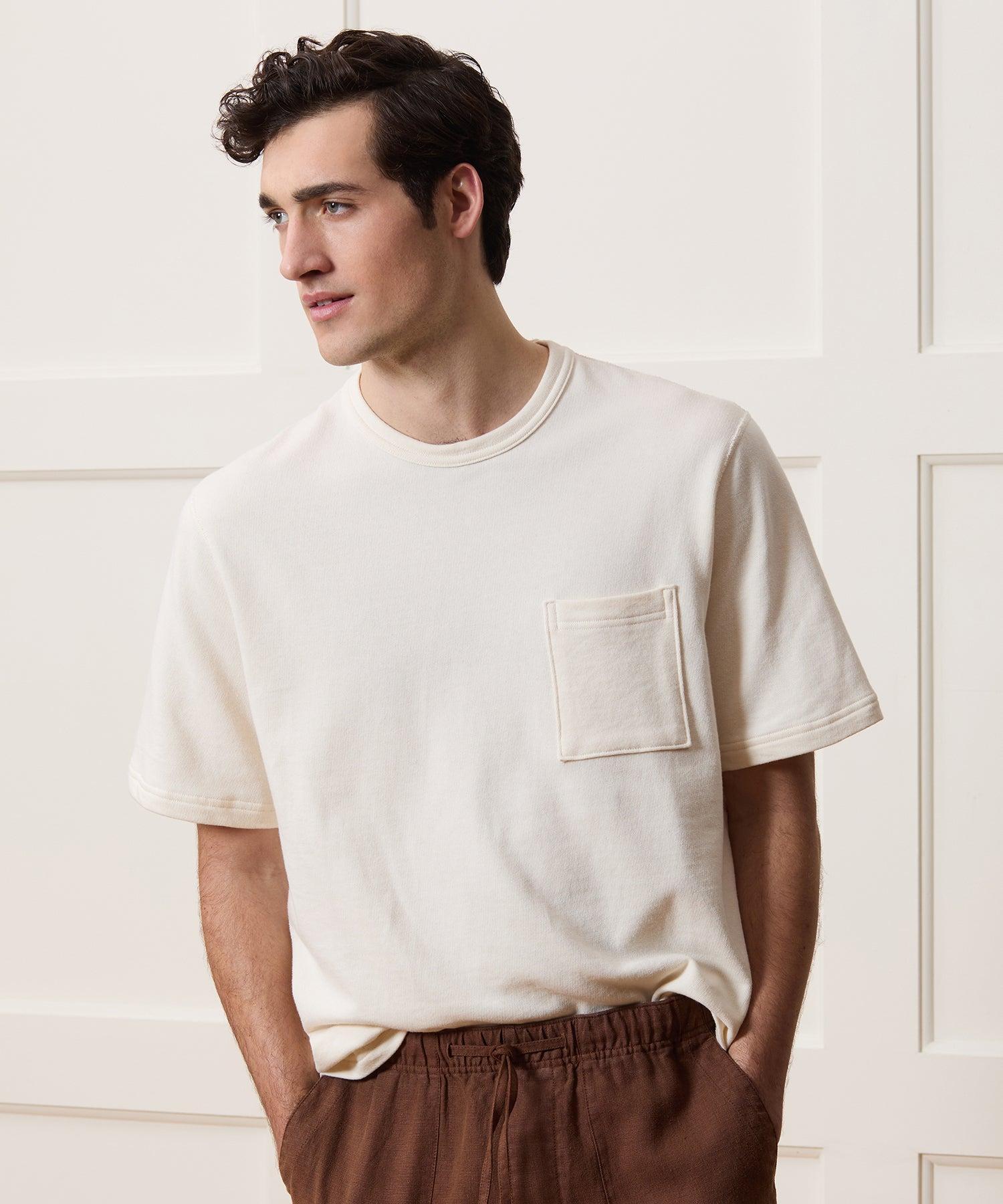 Lightweight Terry Cloth Short-Sleeve Sweatshirt Product Image