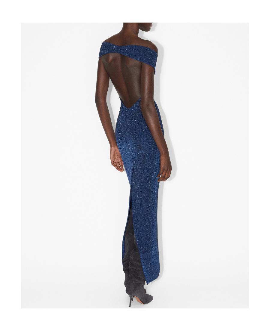 ALAÏA Midi Gown In Blue Product Image