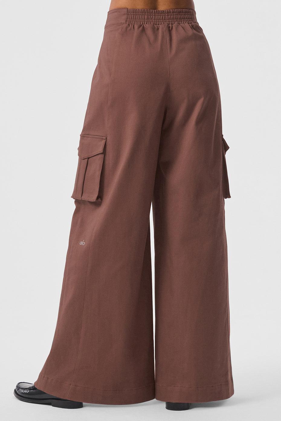 Show Off Cargo Wide Leg Trouser - Chestnut Product Image