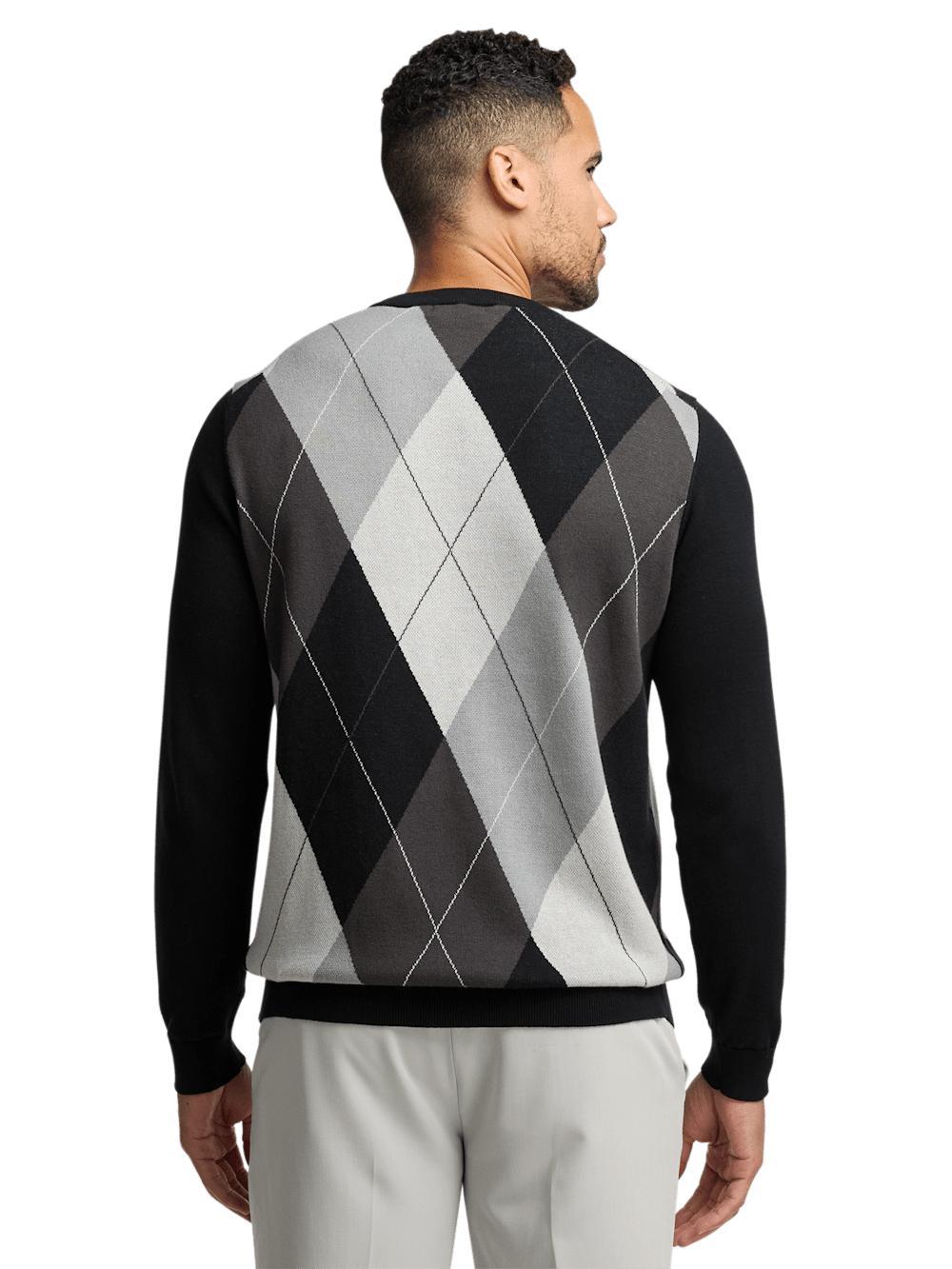 Cotton Crewneck Sweater - Black Product Image