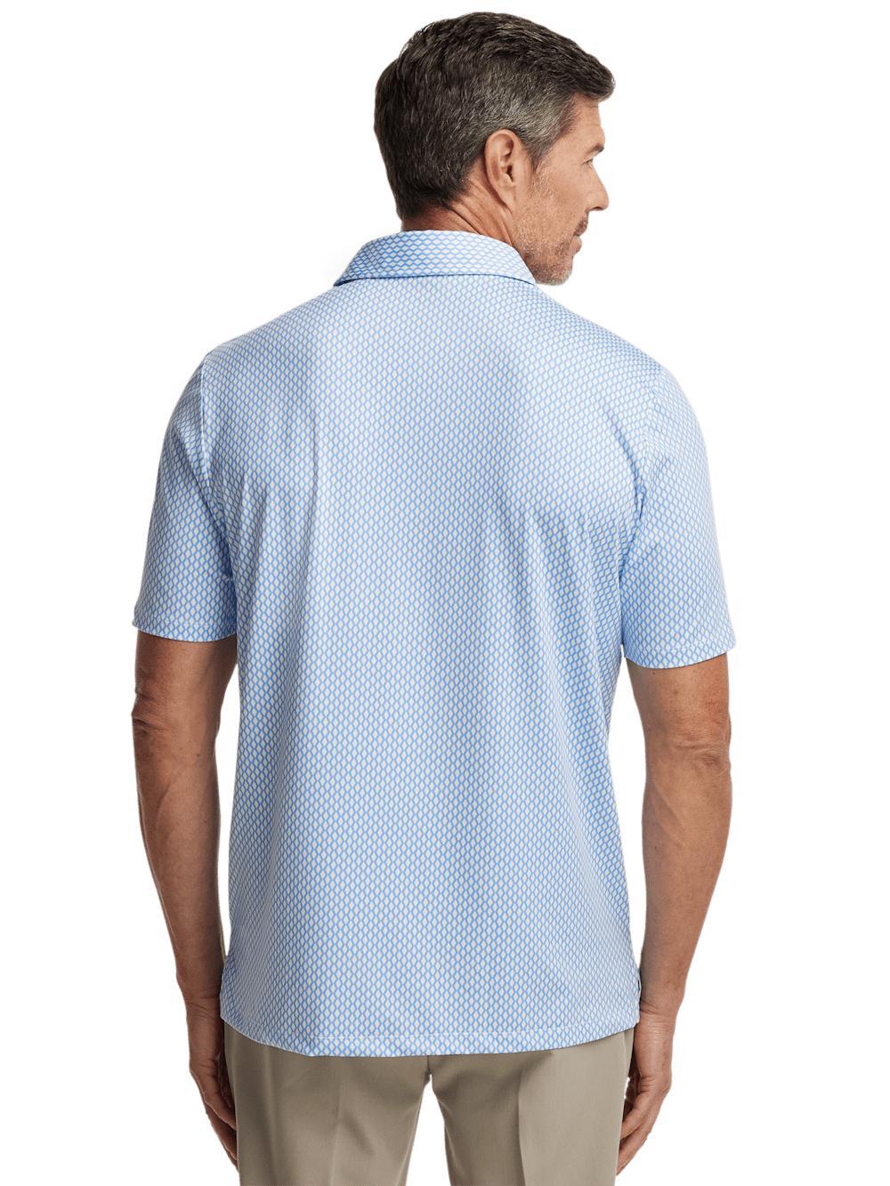 Performance Blend Three Button Polo - Blue Product Image
