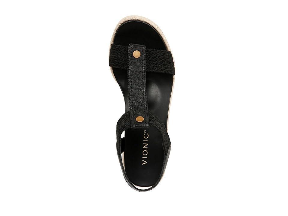 Vionic Calera Leather Wedge Espadrille Sandals Product Image