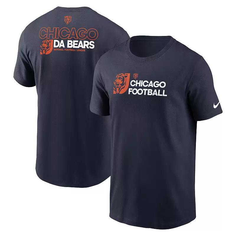 Men's Nike Navy Chicago Bears Outline T-Shirt,  Product Image