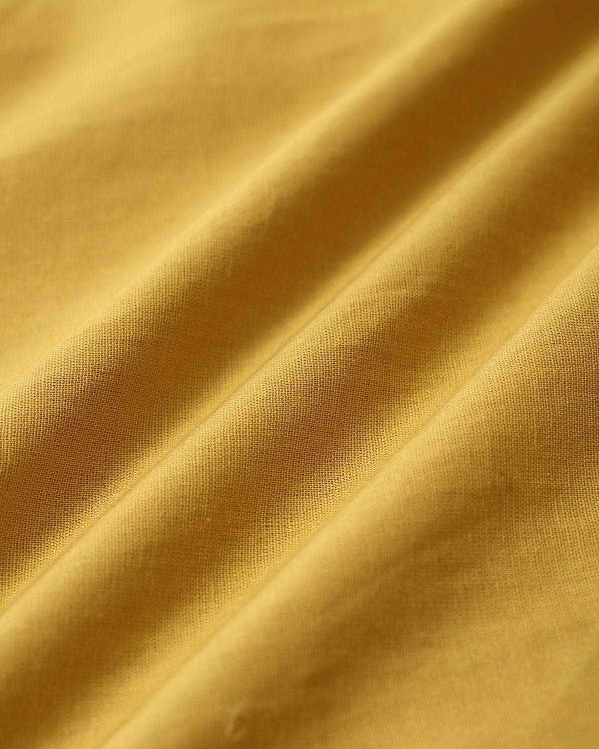 Yellow Square Neck Shirred Slip Midi Dress Product Image