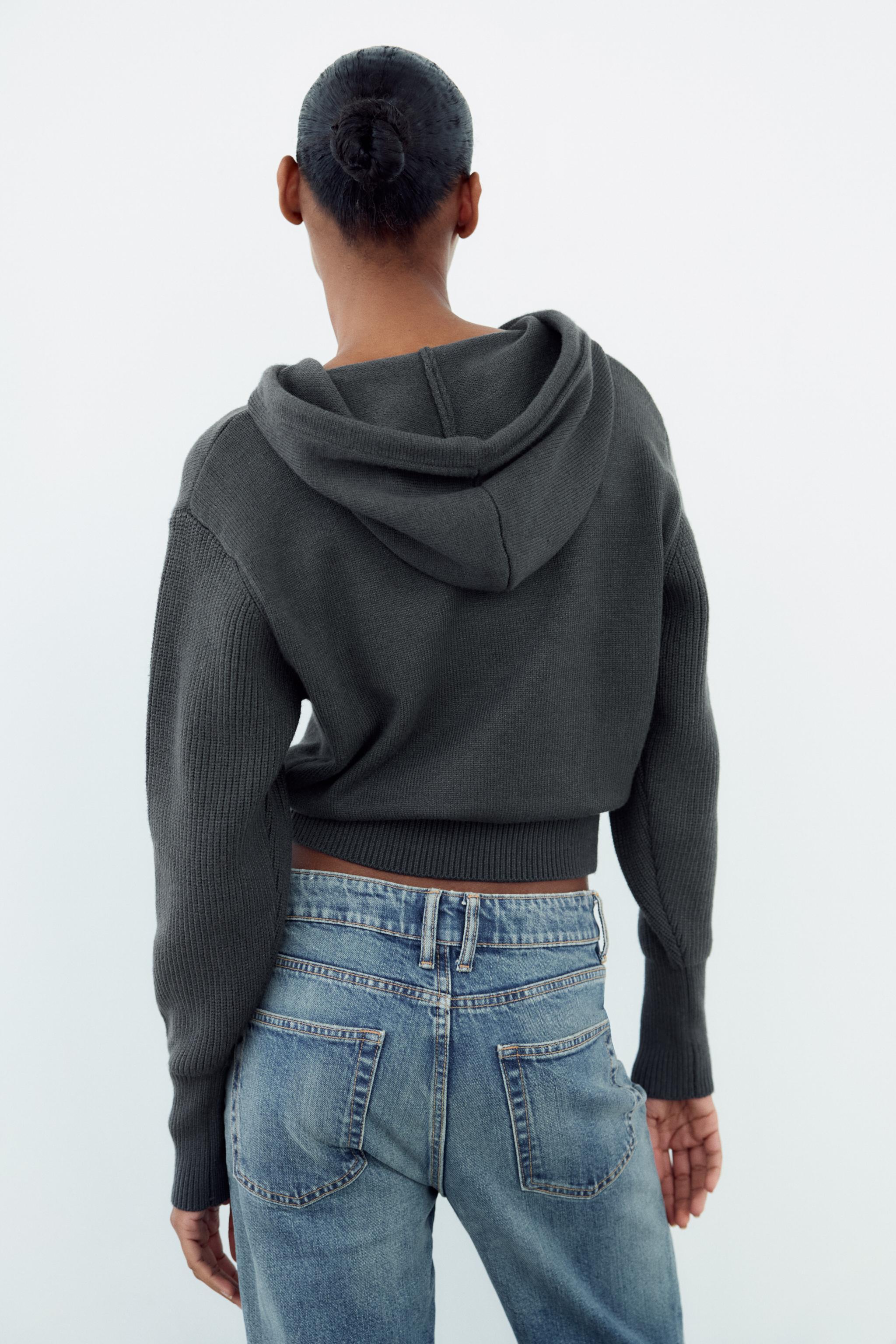 HOODED KNIT SWEATER Product Image