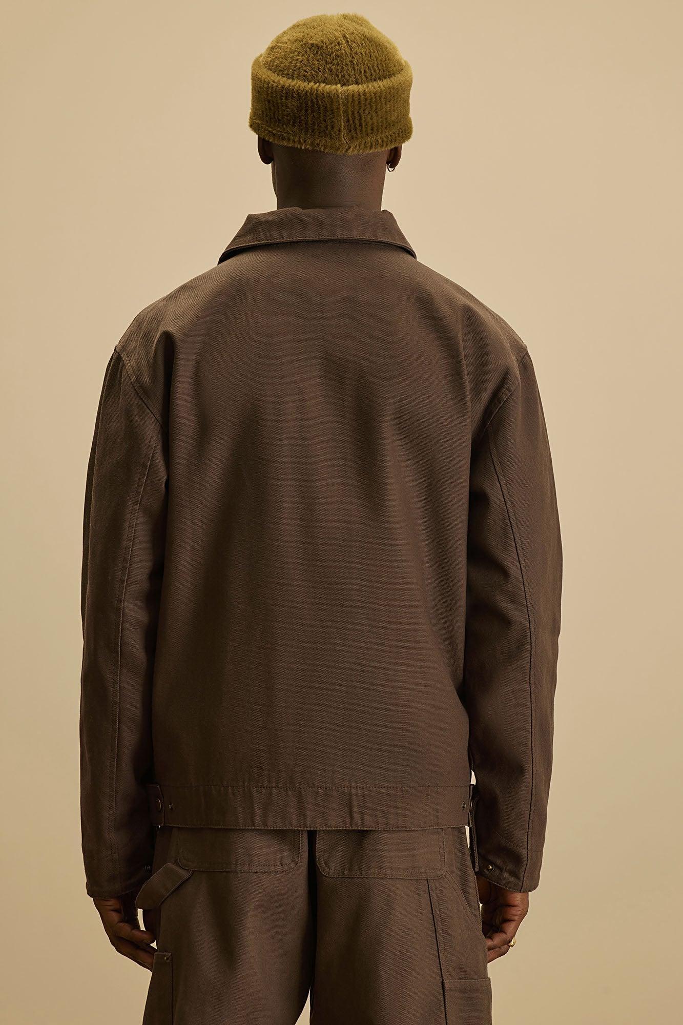 Alexander Utility Canvas Zip Work Jacket - Brown Product Image