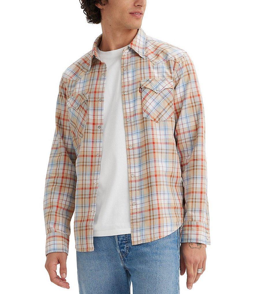 Levi's® Long Sleeve Zeke Plaid Western Shirt Product Image