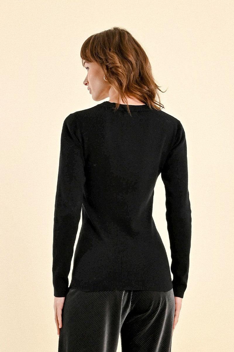 CLOSE FITTING KNITTED SWEATER Product Image